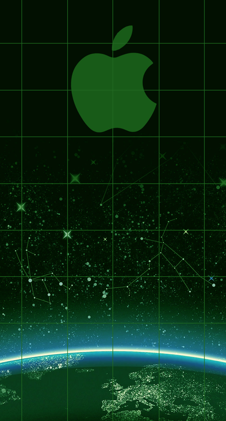 Apple logo shelf cool green space | wallpaper.sc iPhone6s