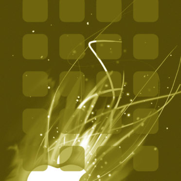 Apple logo shelf cool yellow iPhone6s / iPhone6 Wallpaper