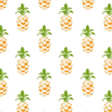 Pattern illustration fruit pineapple greenish yellow women-friendly iPhone6s / iPhone6 Wallpaper