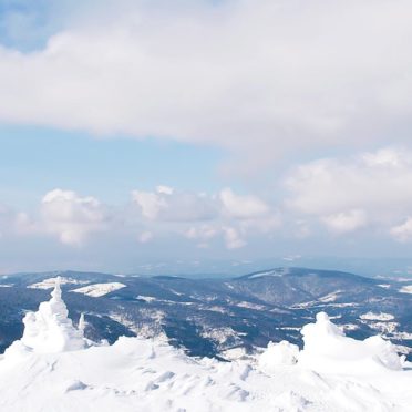 Snowy mountain landscape iPhone6s / iPhone6 Wallpaper