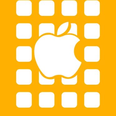 Apple logo shelf yellow iPhone6s / iPhone6 Wallpaper