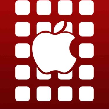 Apple logo  shelf  red iPhone6s / iPhone6 Wallpaper