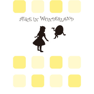 Yellow shelf Alice for girls iPhone6s / iPhone6 Wallpaper