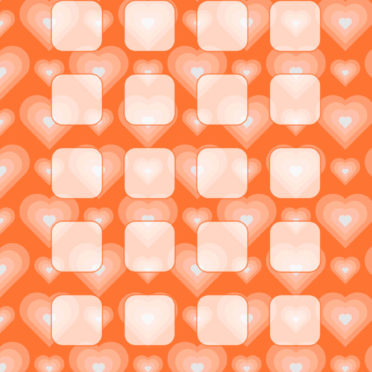 Heart pattern red orange girls and woman for shelf iPhone6s / iPhone6 Wallpaper