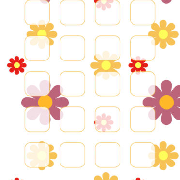 Illustration flower pattern purple yellow shelf for women iPhone6s / iPhone6 Wallpaper