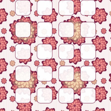 Pattern illustrations  flower  red  shelf iPhone6s / iPhone6 Wallpaper