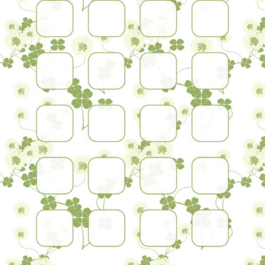 Clover pattern illustrations  green  white  shelf iPhone6s / iPhone6 Wallpaper