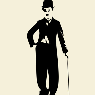 Black-and-white illustrations Chaplin iPhone6s / iPhone6 Wallpaper