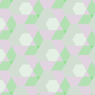 Geometric pattern Green peach color iPhone6s / iPhone6 Wallpaper