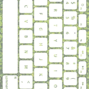 Leaf keyboard Yellow-green white iPhone6s / iPhone6 Wallpaper