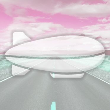 Landscape road airship Red iPhone6s / iPhone6 Wallpaper