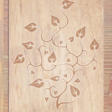 Wood grain leaves Brown iPhone6s / iPhone6 Wallpaper