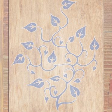 Wood grain leaves Brown Blue Purple iPhone6s / iPhone6 Wallpaper