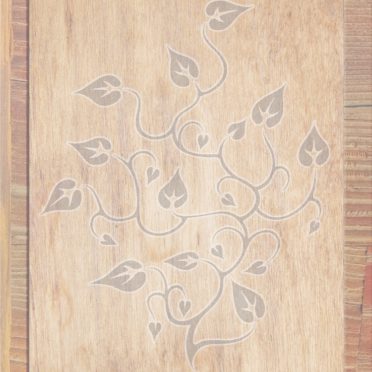 Wood grain leaves Brown gray iPhone6s / iPhone6 Wallpaper