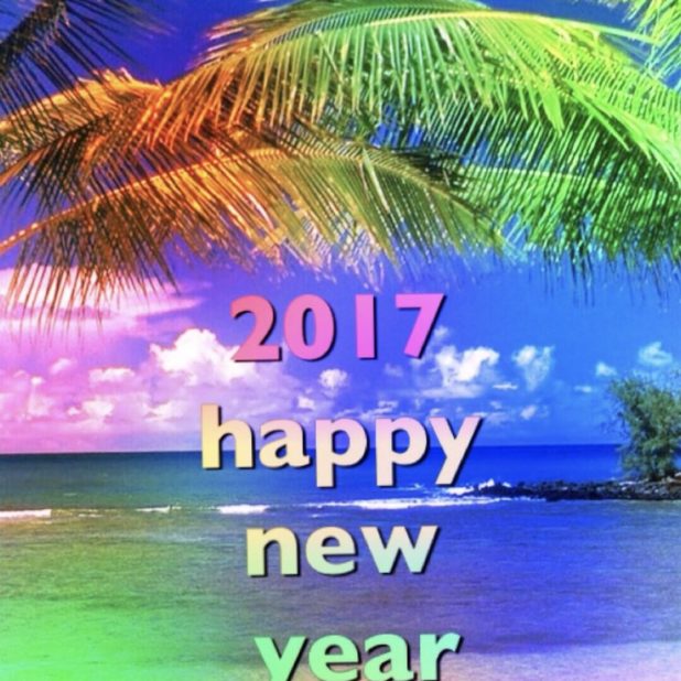 Tropical New Year iPhone6s Plus / iPhone6 Plus Wallpaper