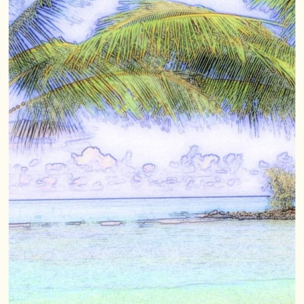 Tropical sketch iPhone6s Plus / iPhone6 Plus Wallpaper