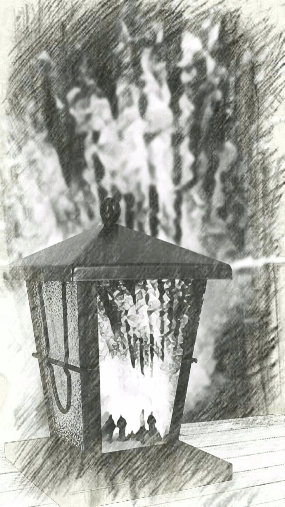 Lantern black and white | wallpaper.sc iPhone6sPlus