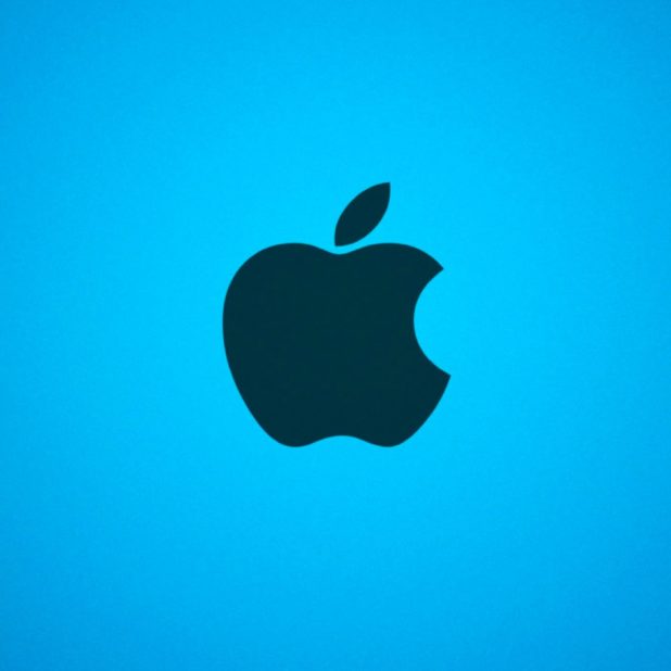 Apple Logo Blue Wave Wallpaper Sc Iphone6splus