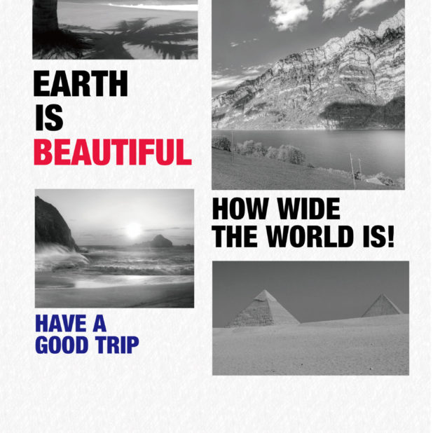 Landscape photography monochrome EARTH IS BEAUTIFUL iPhone6s Plus / iPhone6 Plus Wallpaper
