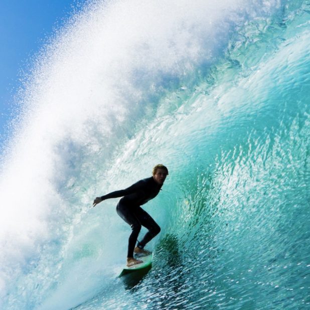 Landscape sea surf blue iPhone6s Plus / iPhone6 Plus Wallpaper