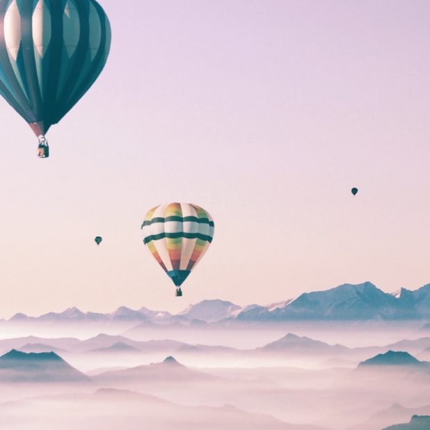 Cute landscape sky balloon for girls iPhone6s Plus / iPhone6 Plus Wallpaper