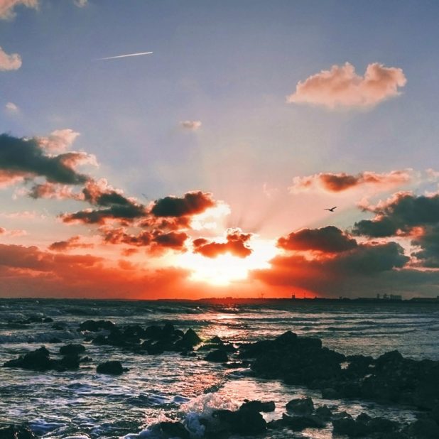 Landscape sea sky dusk iPhone6s Plus / iPhone6 Plus Wallpaper