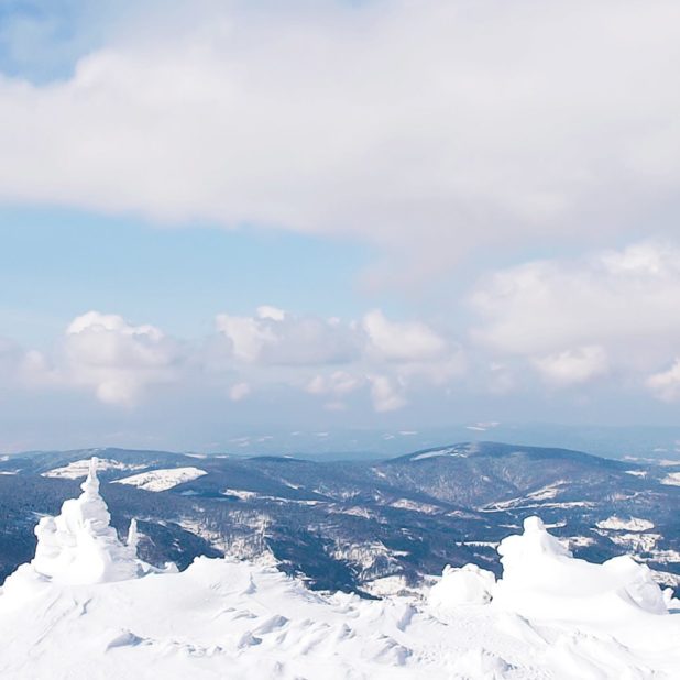 Snowy mountain landscape iPhone6s Plus / iPhone6 Plus Wallpaper