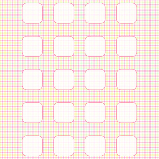 Pattern peach check Ki shelf  for girls iPhone6s Plus / iPhone6 Plus Wallpaper