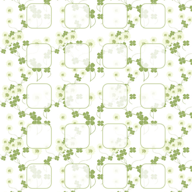 Clover pattern illustrations  green  shelf iPhone6s Plus / iPhone6 Plus Wallpaper