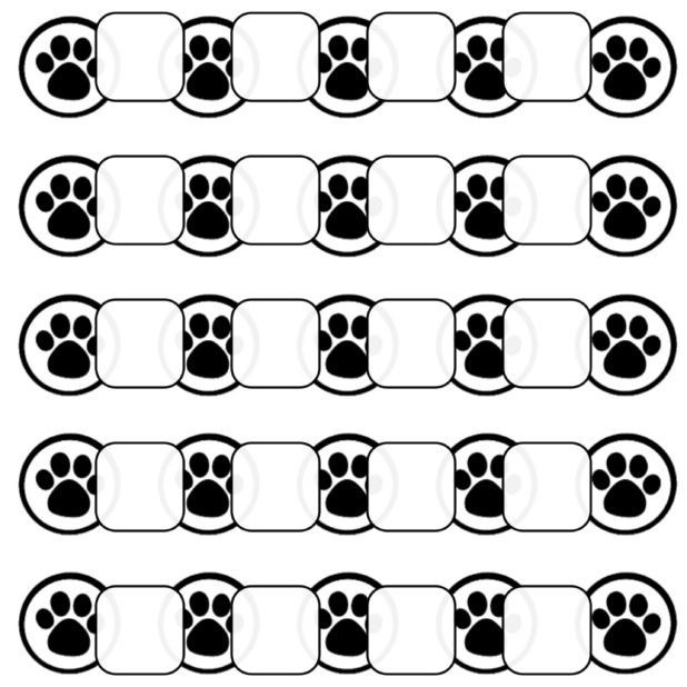 Pattern black-and-white illustrations paws shelf iPhone6s Plus / iPhone6 Plus Wallpaper