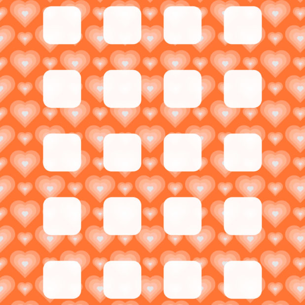 Heart pattern for girls  orange  shelf iPhone6s Plus / iPhone6 Plus Wallpaper
