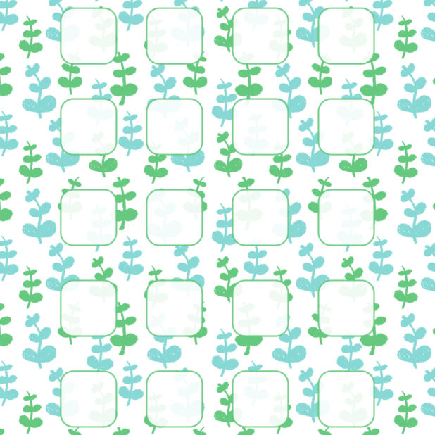 Pattern illustration grass blue green shelf iPhone6s Plus / iPhone6 Plus Wallpaper