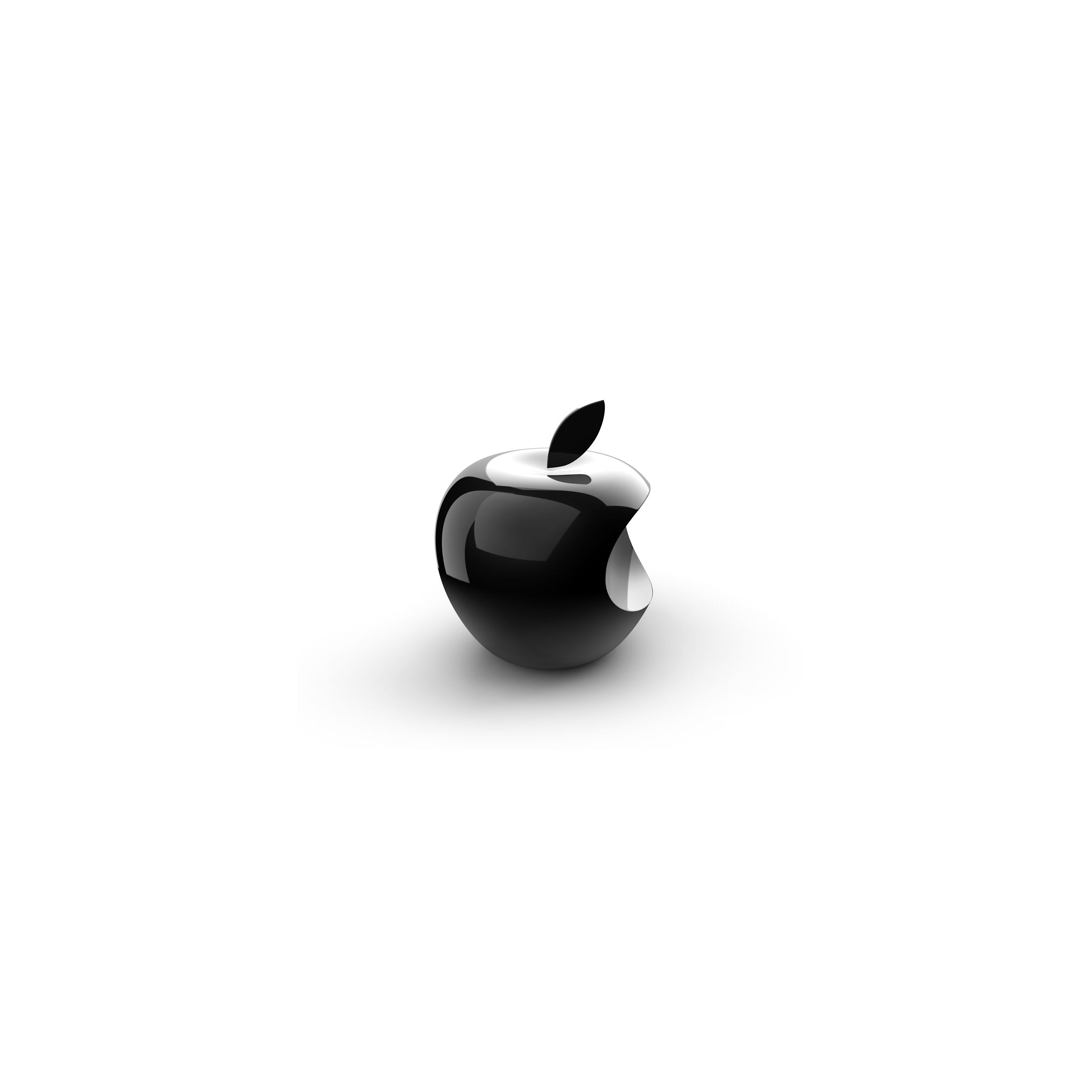 Apple logo 3D blackandwhite wallpaper.sc iPhone6sPlus