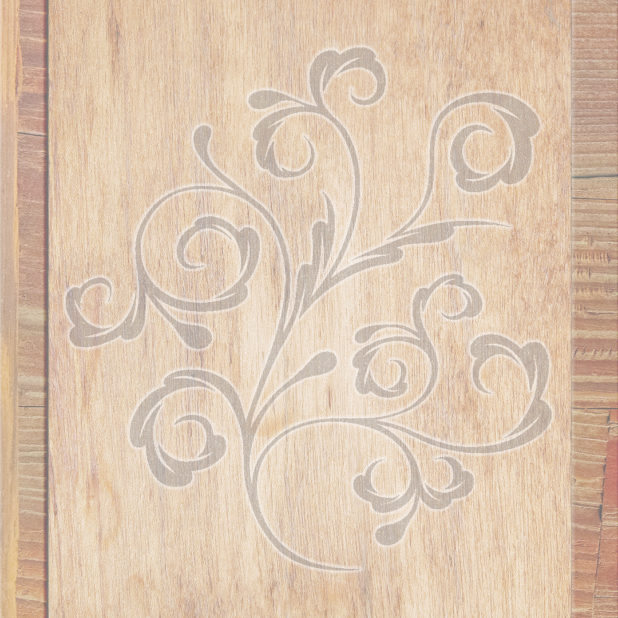 Wood grain leaves Brown gray iPhone6s Plus / iPhone6 Plus Wallpaper