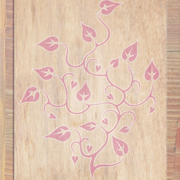 Wood grain leaves Brown red iPhone6s Plus / iPhone6 Plus Wallpaper