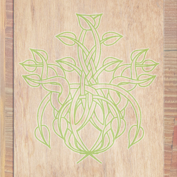 Wood grain leaves Brown green iPhone6s Plus / iPhone6 Plus Wallpaper