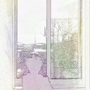 boy window side iPhone7 Wallpaper