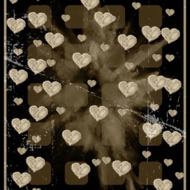 Heart Brown iPhone7 Wallpaper