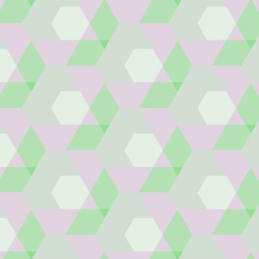 Geometric pattern Green peach color iPhone7 Wallpaper