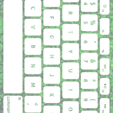 Leaf Keyboard Green white iPhone7 Wallpaper