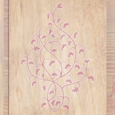 Wood grain leaves Brown red iPhone7 Wallpaper