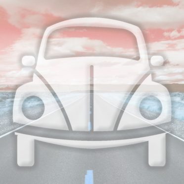 Landscape car road orange iPhone7 Wallpaper