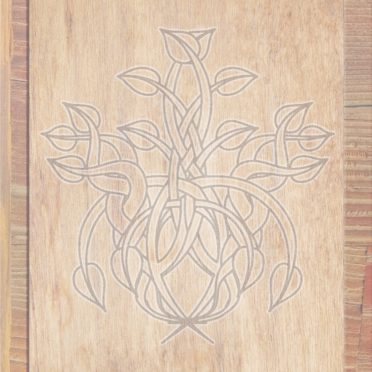 Wood grain leaves Brown gray iPhone7 Wallpaper