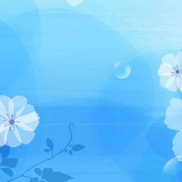 Pattern  blue  flower iPhone7 Wallpaper