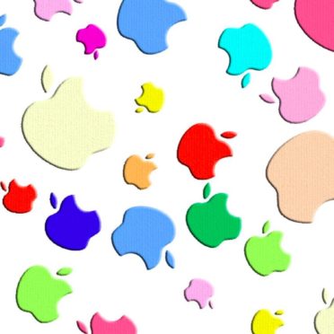Apple logo colorful women for iPhone7 Wallpaper