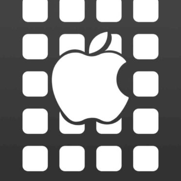 Apple logo shelf black iPhone7 Wallpaper