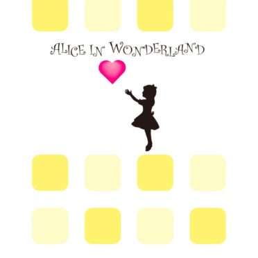 Yellow shelf Alice Women for Heart iPhone7 Wallpaper