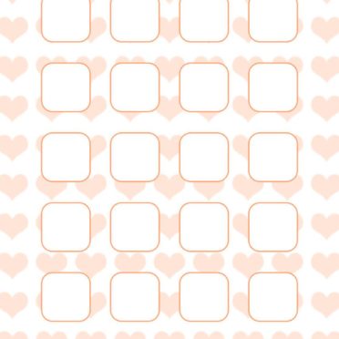 Heart pattern for girls  orange  shelf iPhone7 Wallpaper