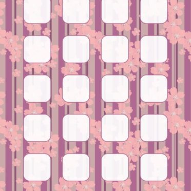 Pattern flower illustrations  purple  shelf iPhone7 Wallpaper