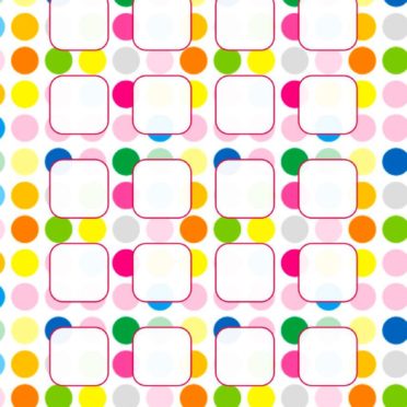 Polka dot pattern colorful shelves for girls iPhone7 Wallpaper